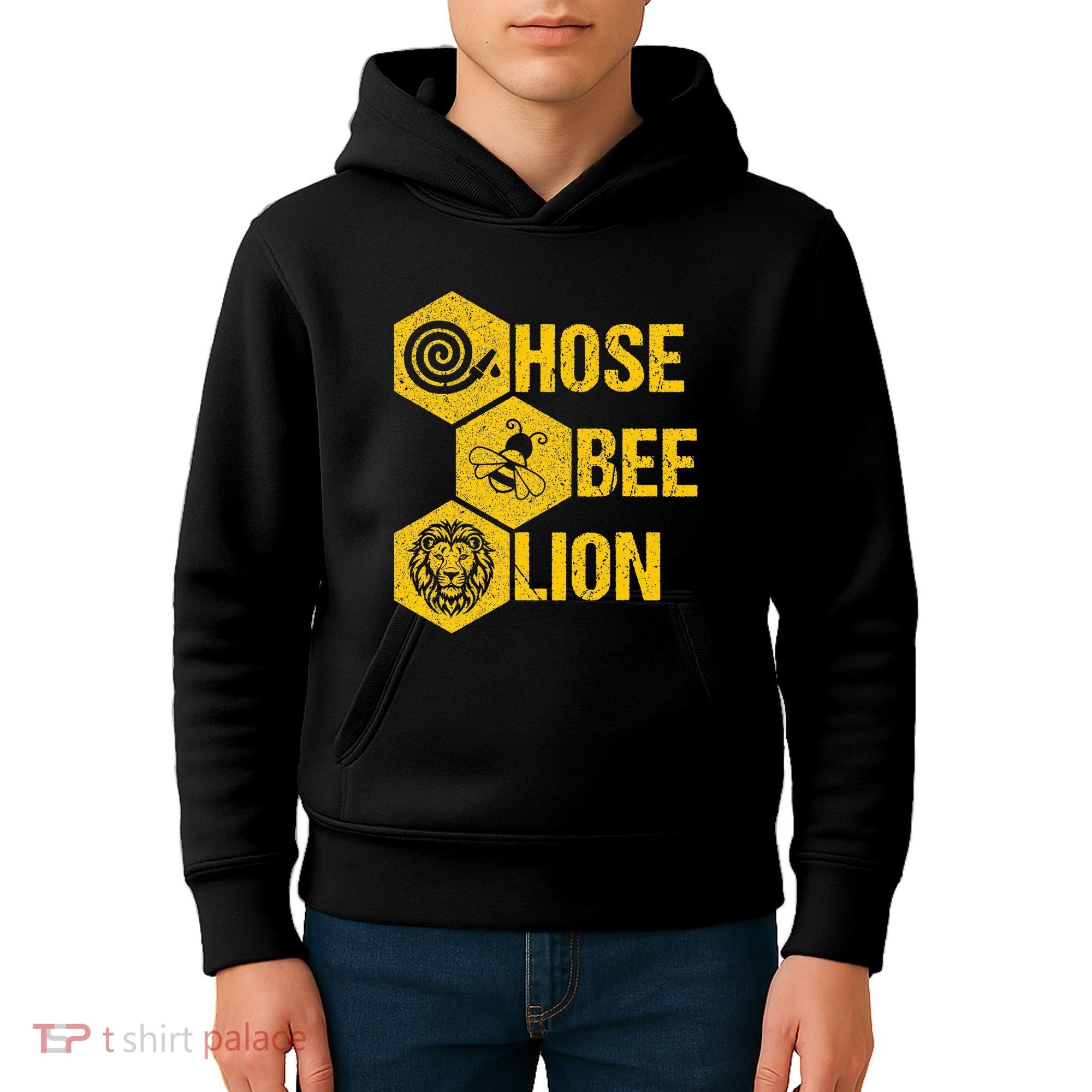 Hose Bee Lion Icons Funny Hoes Be Lying Pun Intended Kids Hoodie