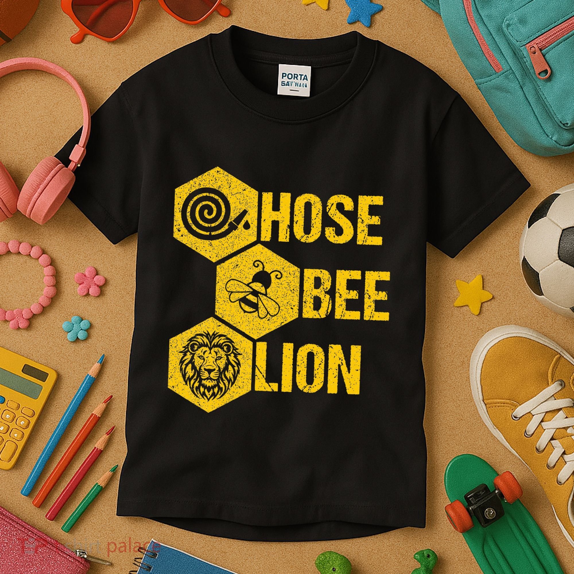 Hose Bee Lion Icons Funny Hoes Be Lying Pun Intended Kids T-Shirt