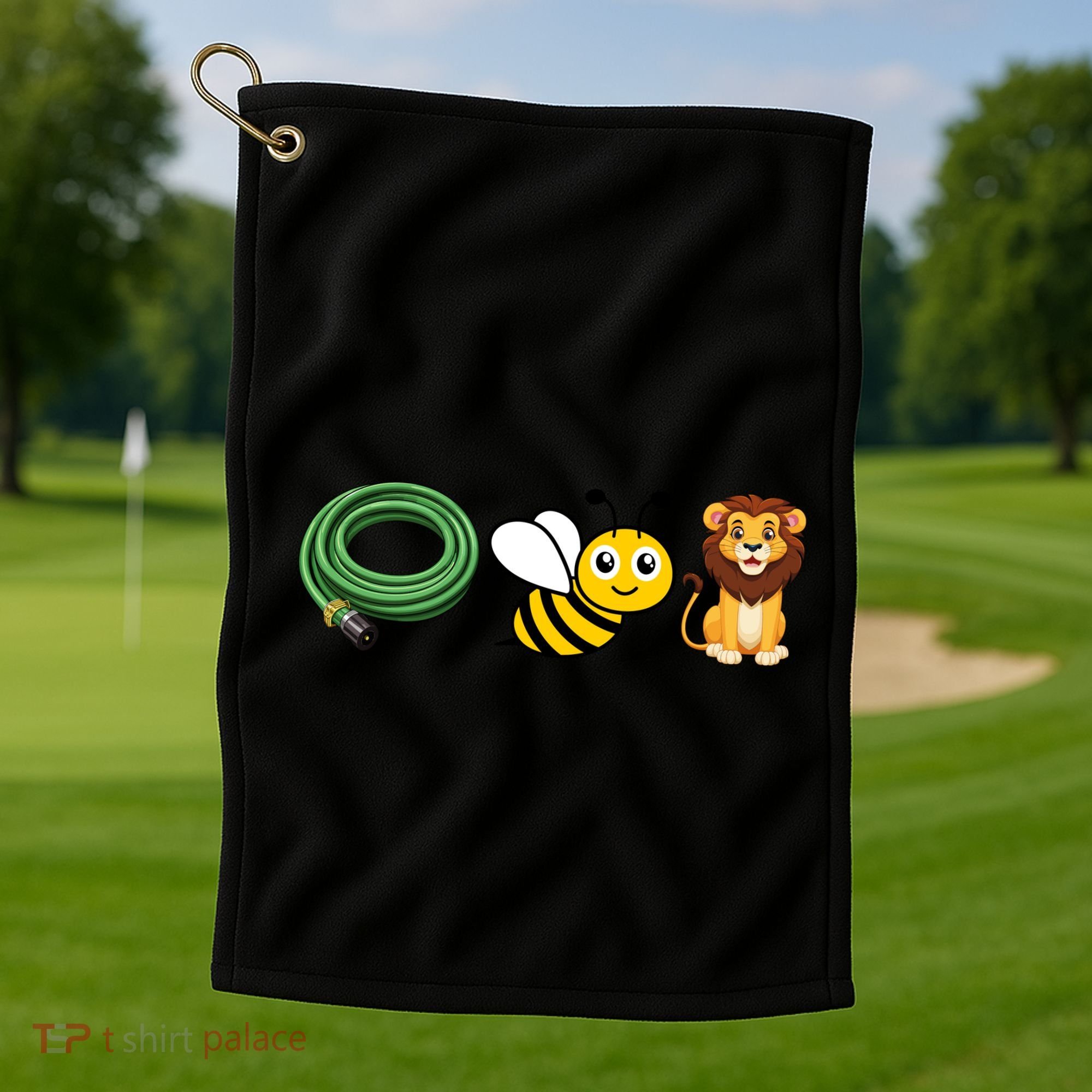 Hose Bee Lion Funny Meme Icons Hose Bee Lion Meme Golf Towel
