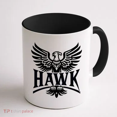 Hawk Bird Logo Coffee Mug back