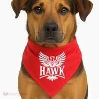 Hawk Bird Logo USA-Made Doggie Bandana thumb 1