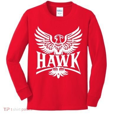 Hawk Bird Logo Kids Long Sleeve Shirt