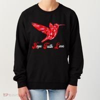 Humming Bird Love Faith Hope World AIDS Day Women's Sweatshirt thumb 0