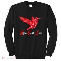 Humming Bird Love Faith Hope World AIDS Day Sweatshirt thumb 0