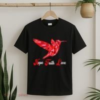 Humming Bird Love Faith Hope World AIDS Day T-Shirt thumb 2