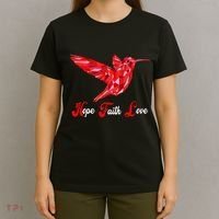Humming Bird Love Faith Hope World AIDS Day T-Shirt thumb 4