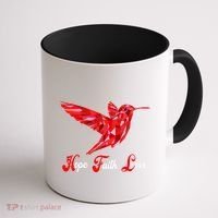 Humming Bird Love Faith Hope World AIDS Day Coffee Mug thumb 1