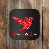 Humming Bird Love Faith Hope World AIDS Day Coaster thumb 0