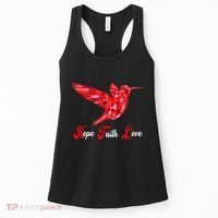 Humming Bird Love Faith Hope World AIDS Day Women's Tank Top thumb 0