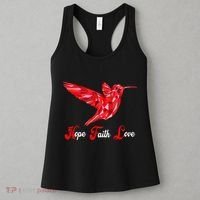 Humming Bird Love Faith Hope World AIDS Day Women's Tank Top thumb 3