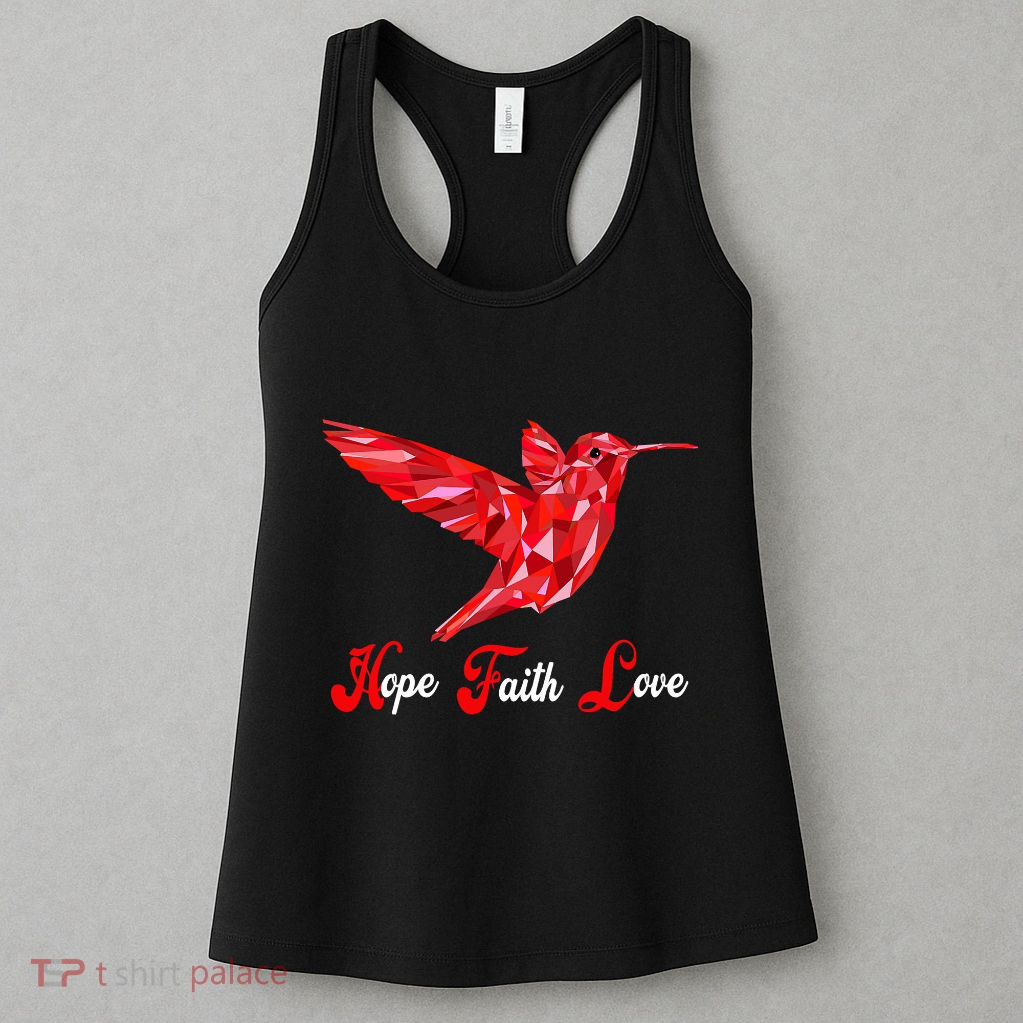 Humming Bird Love Faith Hope World AIDS Day Women's Tank Top