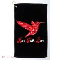 Humming Bird Love Faith Hope World AIDS Day Golf Towel thumb 0