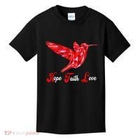 Humming Bird Love Faith Hope World AIDS Day Kids T-Shirt thumb 0