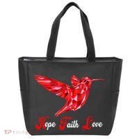 Humming Bird Love Faith Hope World AIDS Day Tote Bag thumb 0