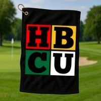 Hbcu Block Letters Grads Alumni Gift Golf Towel thumb 1