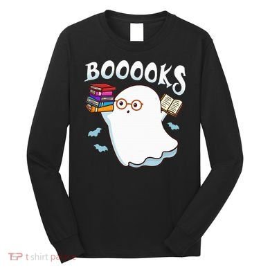 Halloween Books Librarian English Teacher Reader Reading Long Sleeve Shirt