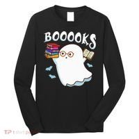 Halloween Books Librarian English Teacher Reader Reading Long Sleeve Shirt thumb 0