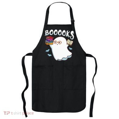 Halloween Books Librarian English Teacher Reader Reading Apron