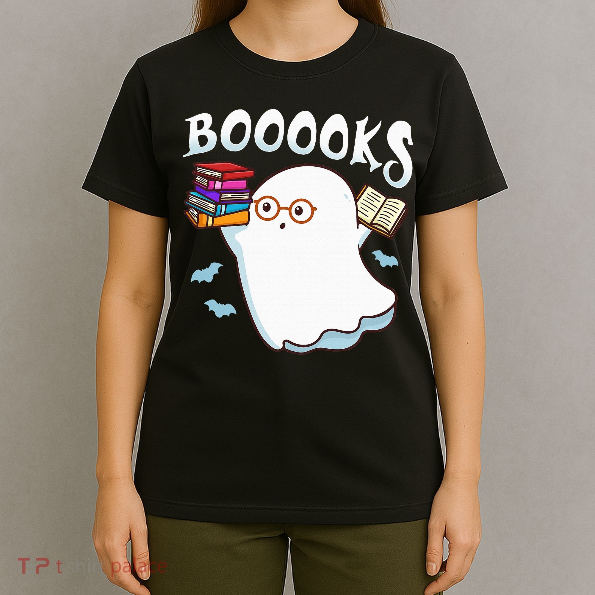 Halloween Books Librarian English Teacher Reader Reading T-Shirt
