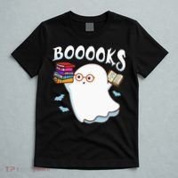 Halloween Books Librarian English Teacher Reader Reading T-Shirt thumb 5