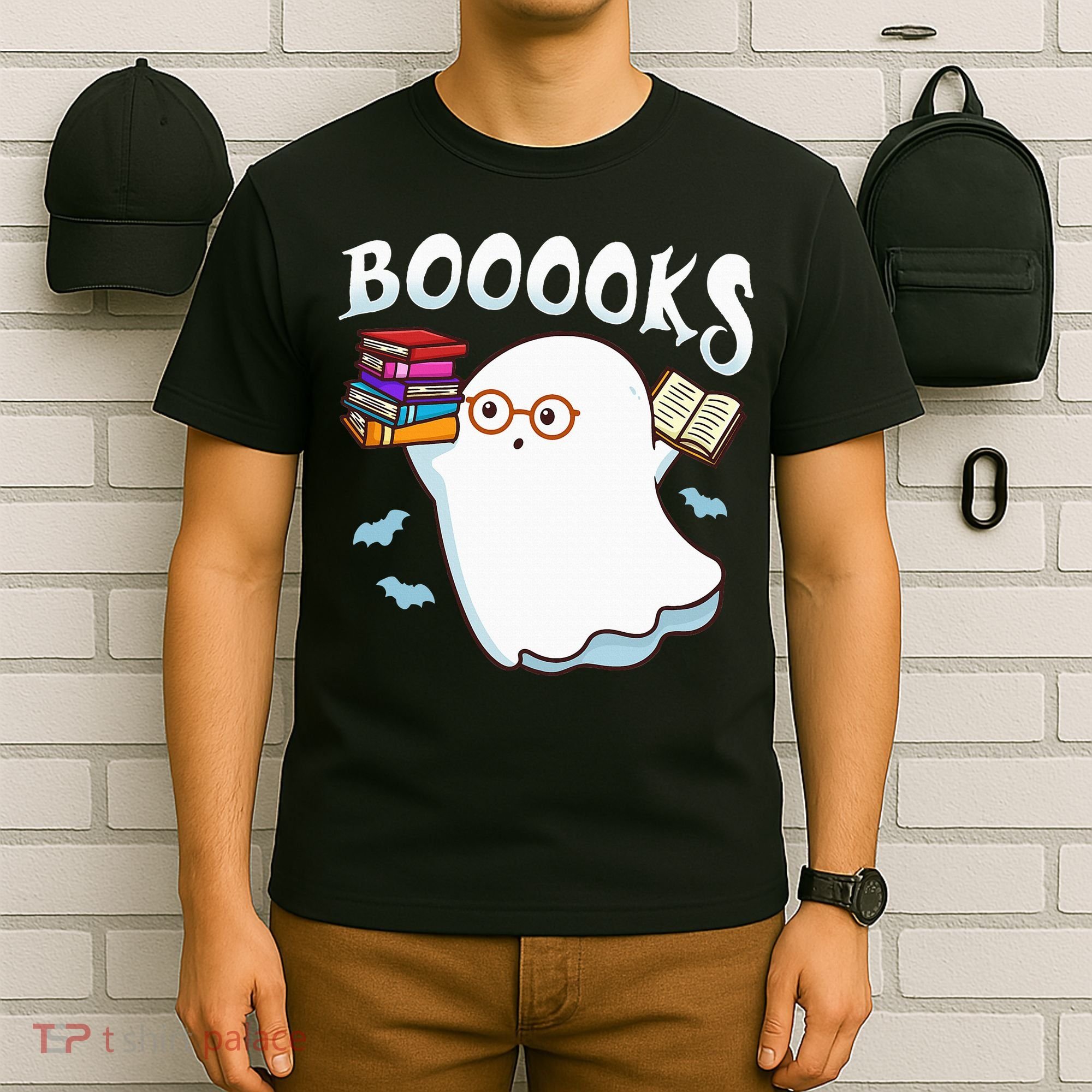 Halloween Books Librarian English Teacher Reader Reading T-Shirt