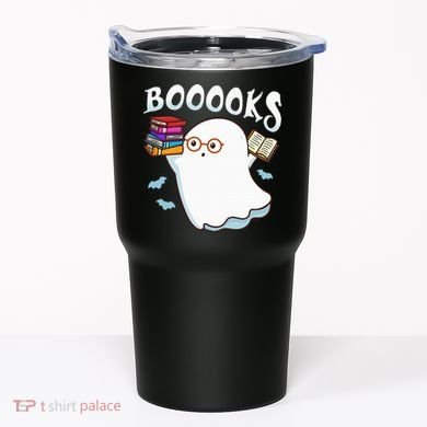 Halloween Books Librarian English Teacher Reader Reading Tumbler