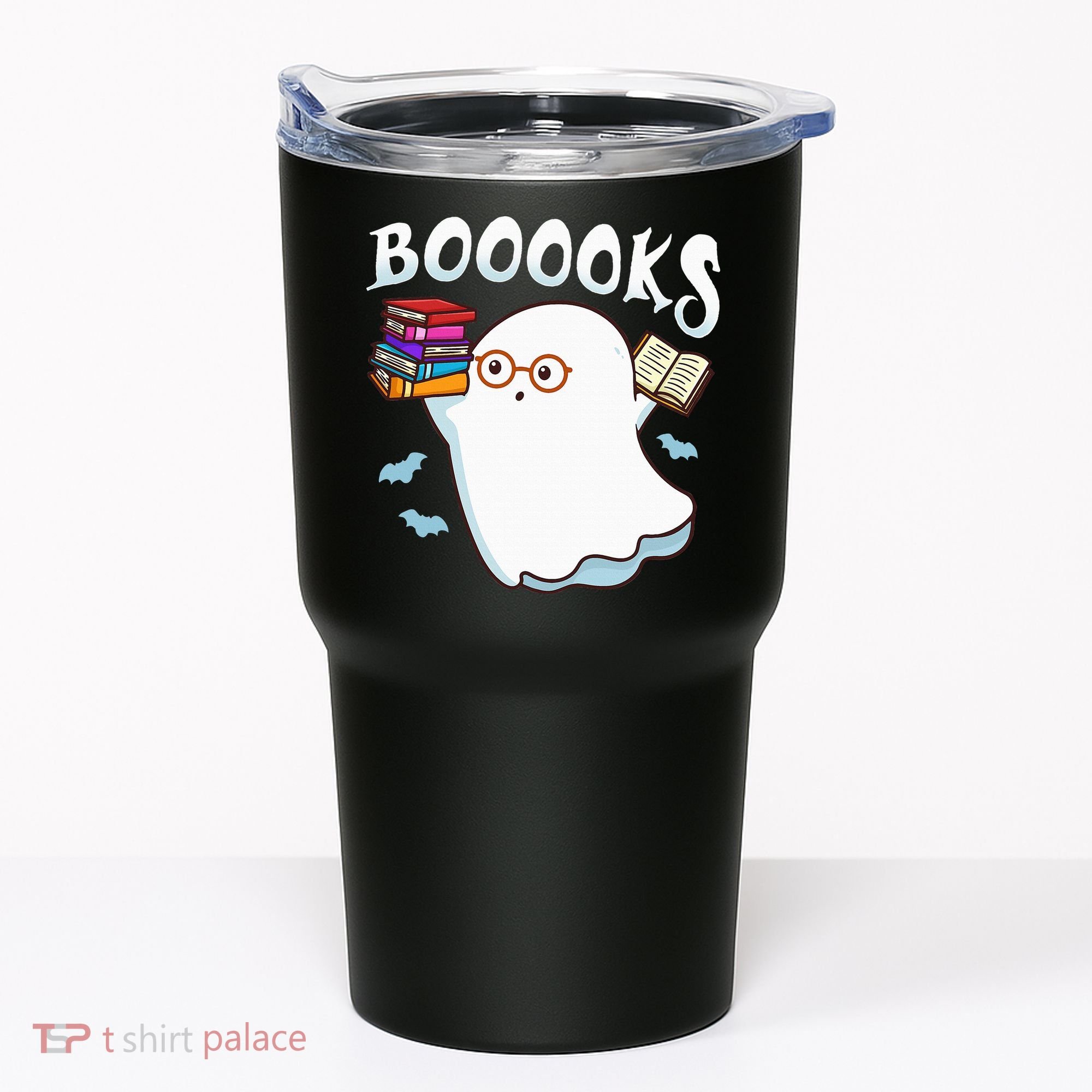 Halloween Books Librarian English Teacher Reader Reading Tumbler