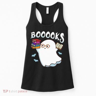 Halloween Books Librarian English Teacher Reader Reading Women's Tank Top
