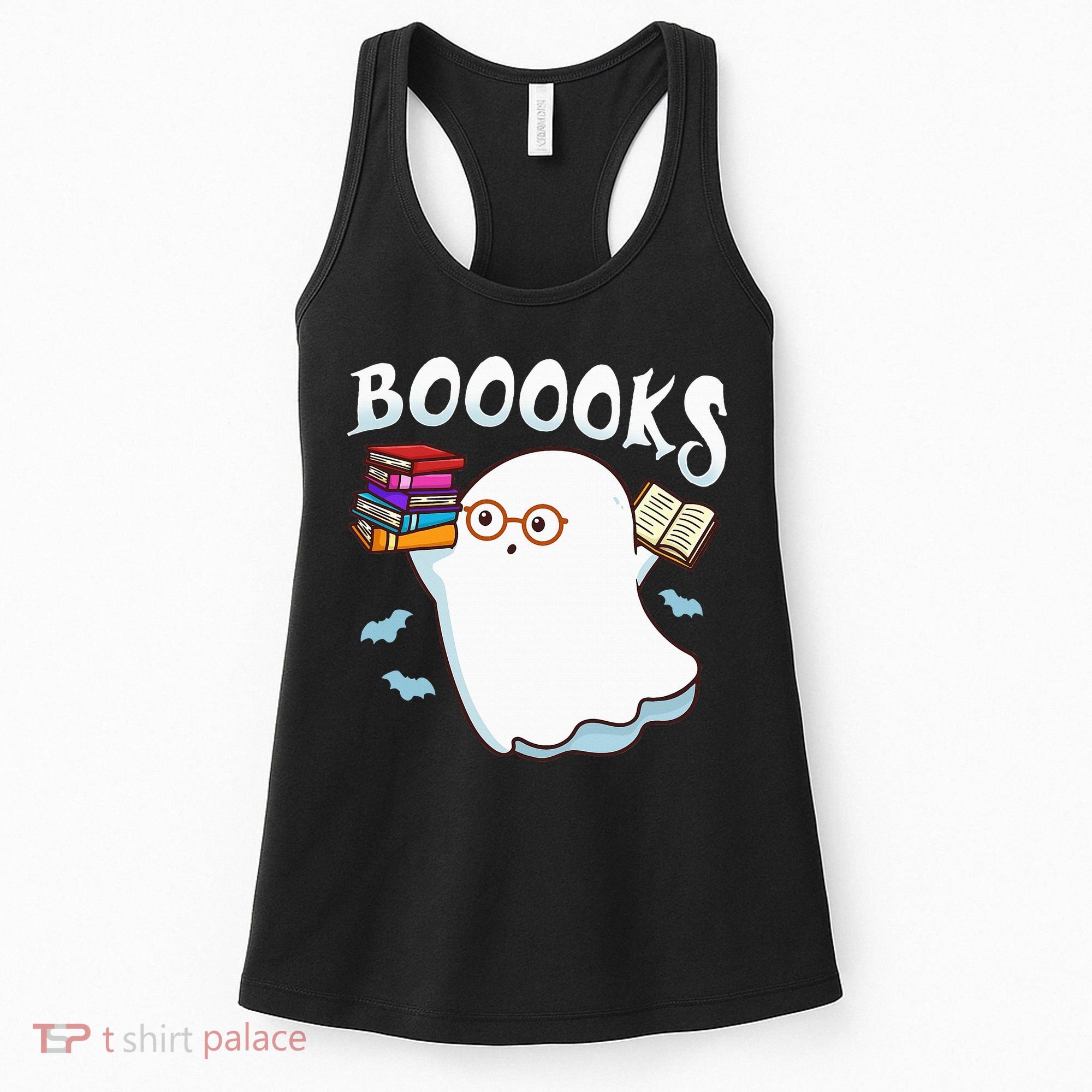 Halloween Books Librarian English Teacher Reader Reading Women's Tank Top