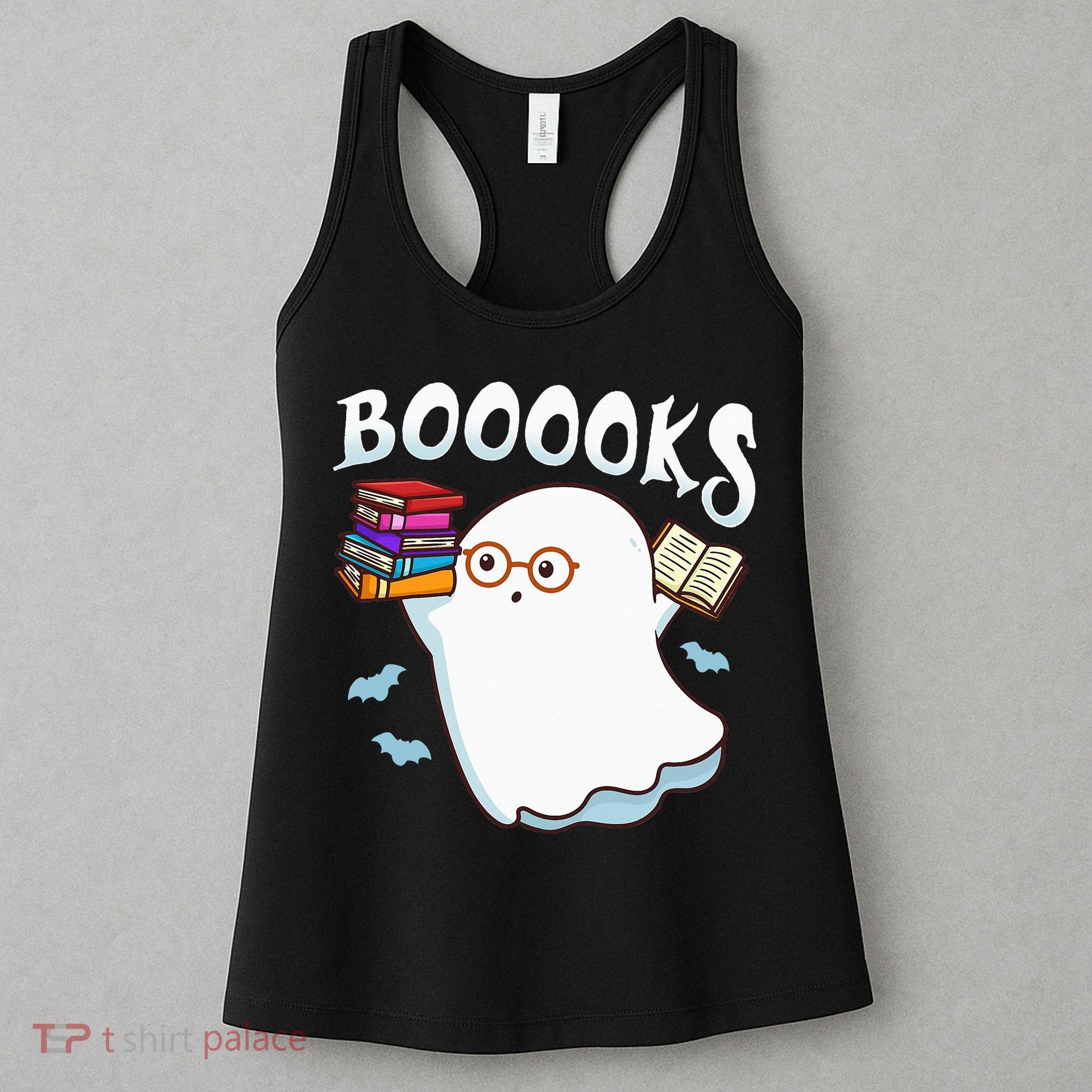 Halloween Books Librarian English Teacher Reader Reading Women's Tank Top