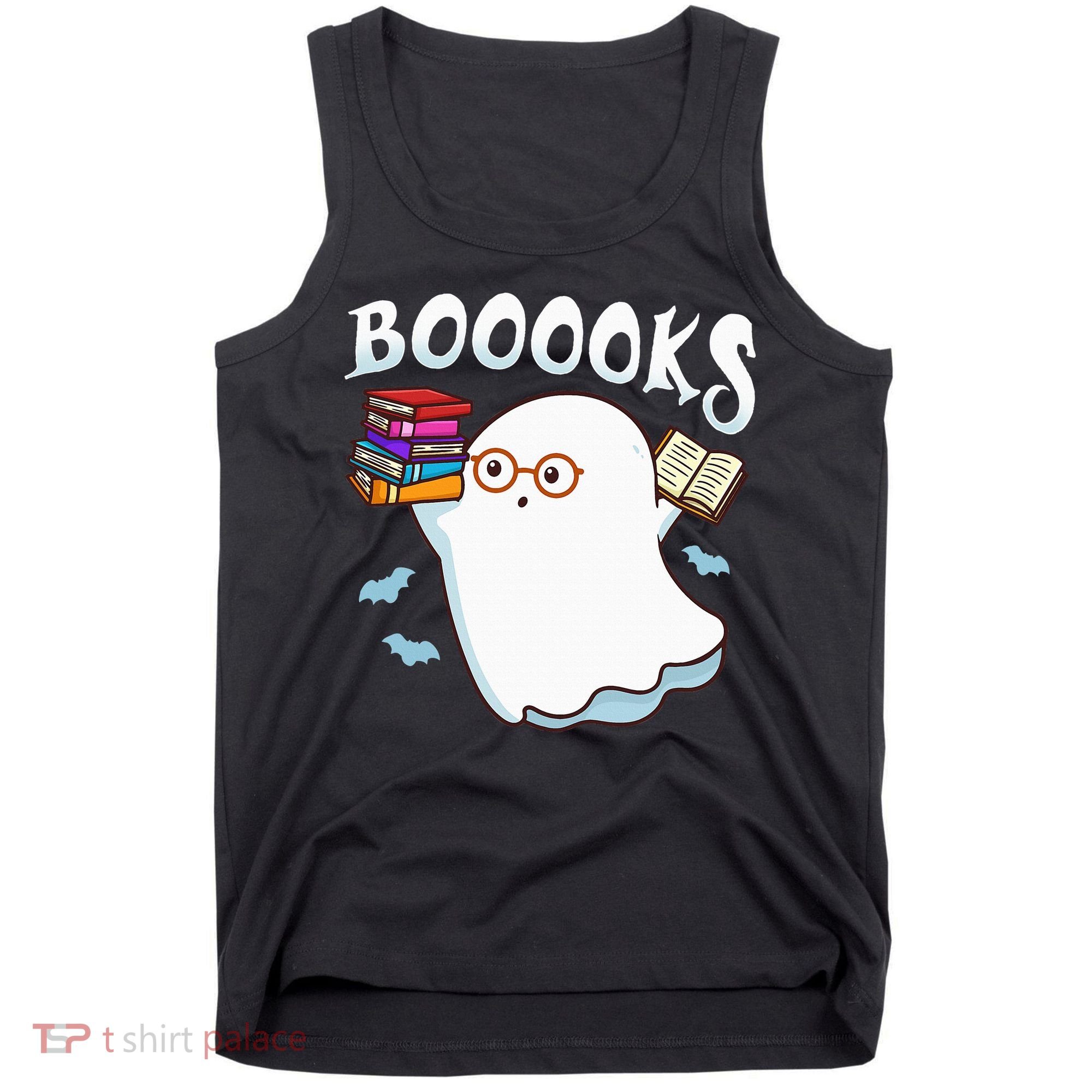 Halloween Books Librarian English Teacher Reader Reading Tank Top
