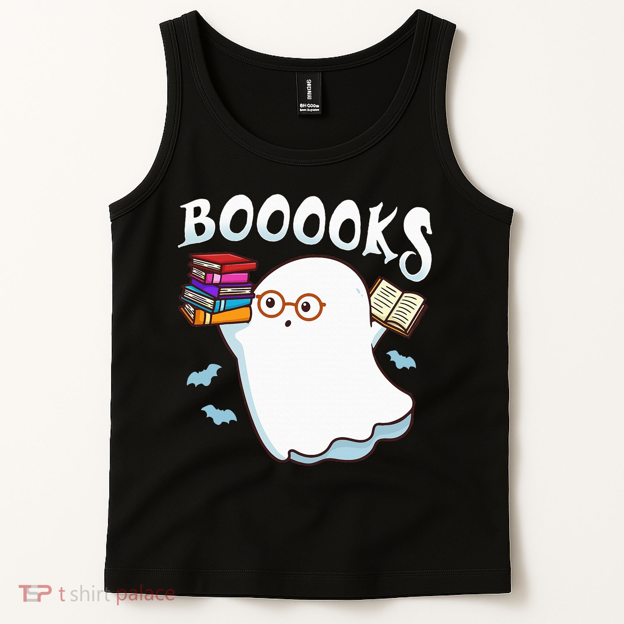 Halloween Books Librarian English Teacher Reader Reading Tank Top