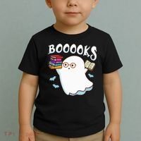 Halloween Books Librarian English Teacher Reader Reading Toddler T-Shirt thumb 2