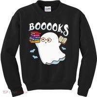 Halloween Books Librarian English Teacher Reader Reading Kids Sweatshirt thumb 0