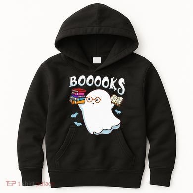 Halloween Books Librarian English Teacher Reader Reading Kids Hoodie