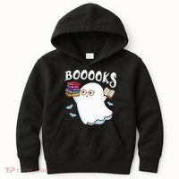Halloween Books Librarian English Teacher Reader Reading Kids Hoodie thumb 0