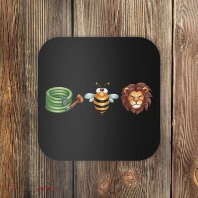 Hose Bee Lion Funny Meme Hose Bee Lion Coaster