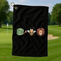 Hose Bee Lion Funny Meme Hose Bee Lion Golf Towel thumb 1