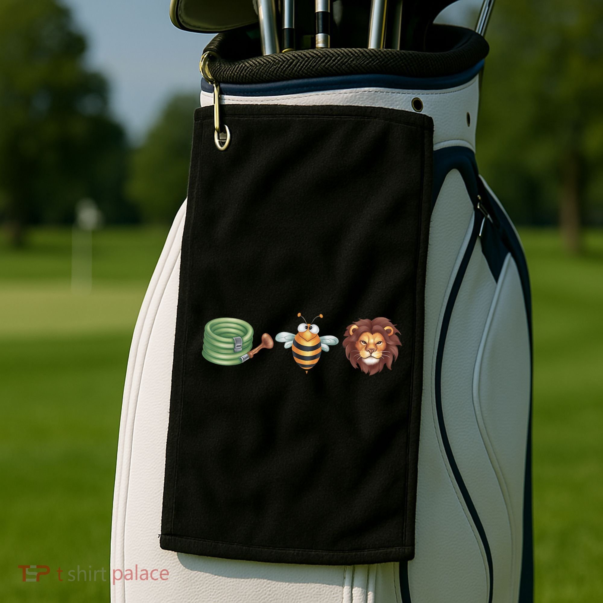 Hose Bee Lion Funny Meme Hose Bee Lion Golf Towel