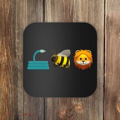 Hose Bee Lion Emoji Coaster