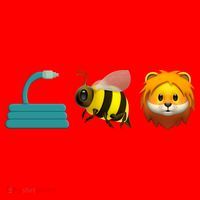 Hose Bee Lion Emoji Santa Hat thumb 1