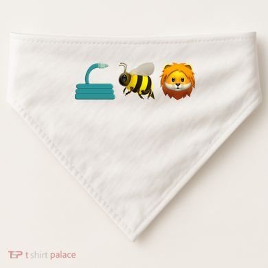 Hose Bee Lion Emoji USA-Made Doggie Bandana