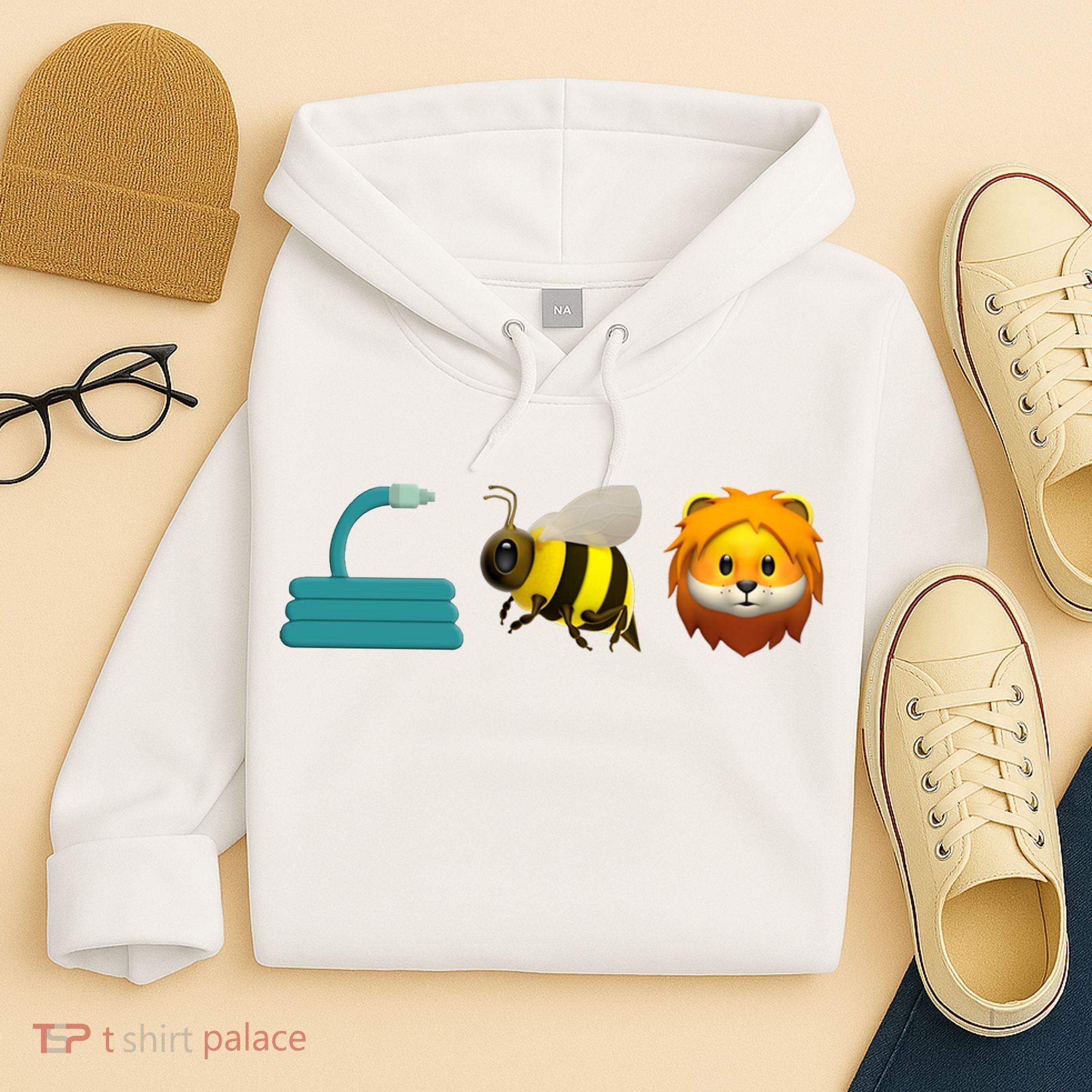Hose Bee Lion Emoji Hoodie