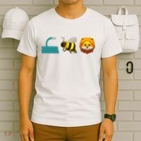 Hose Bee Lion Emoji T-Shirt thumb 6