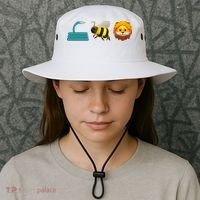 Hose Bee Lion Emoji Bucket Hat thumb 3