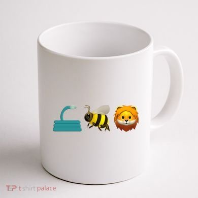 Hose Bee Lion Emoji Coffee Mug back