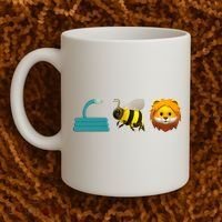 Hose Bee Lion Emoji Coffee Mug thumb 2