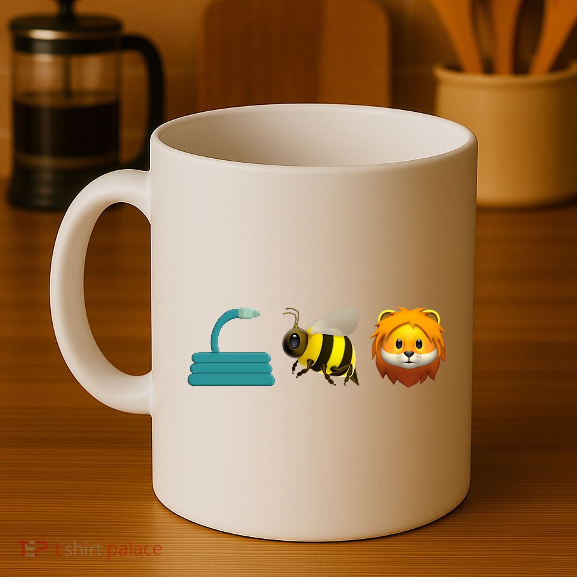 Hose Bee Lion Emoji Coffee Mug