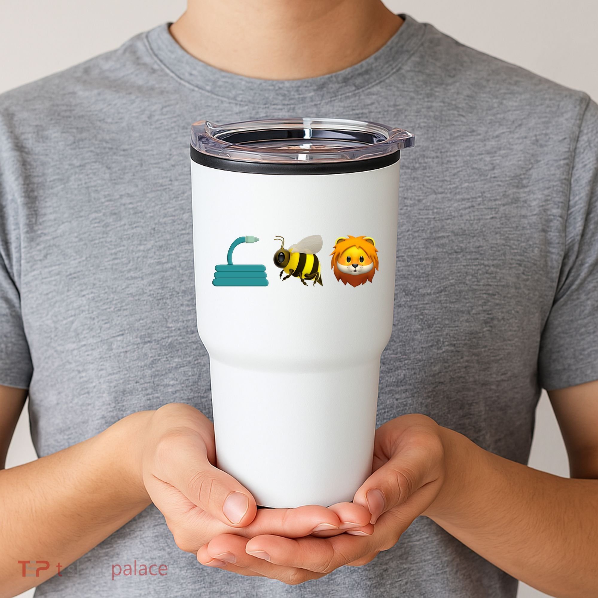 Hose Bee Lion Emoji Tumbler