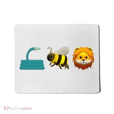 Hose Bee Lion Emoji Mousepad